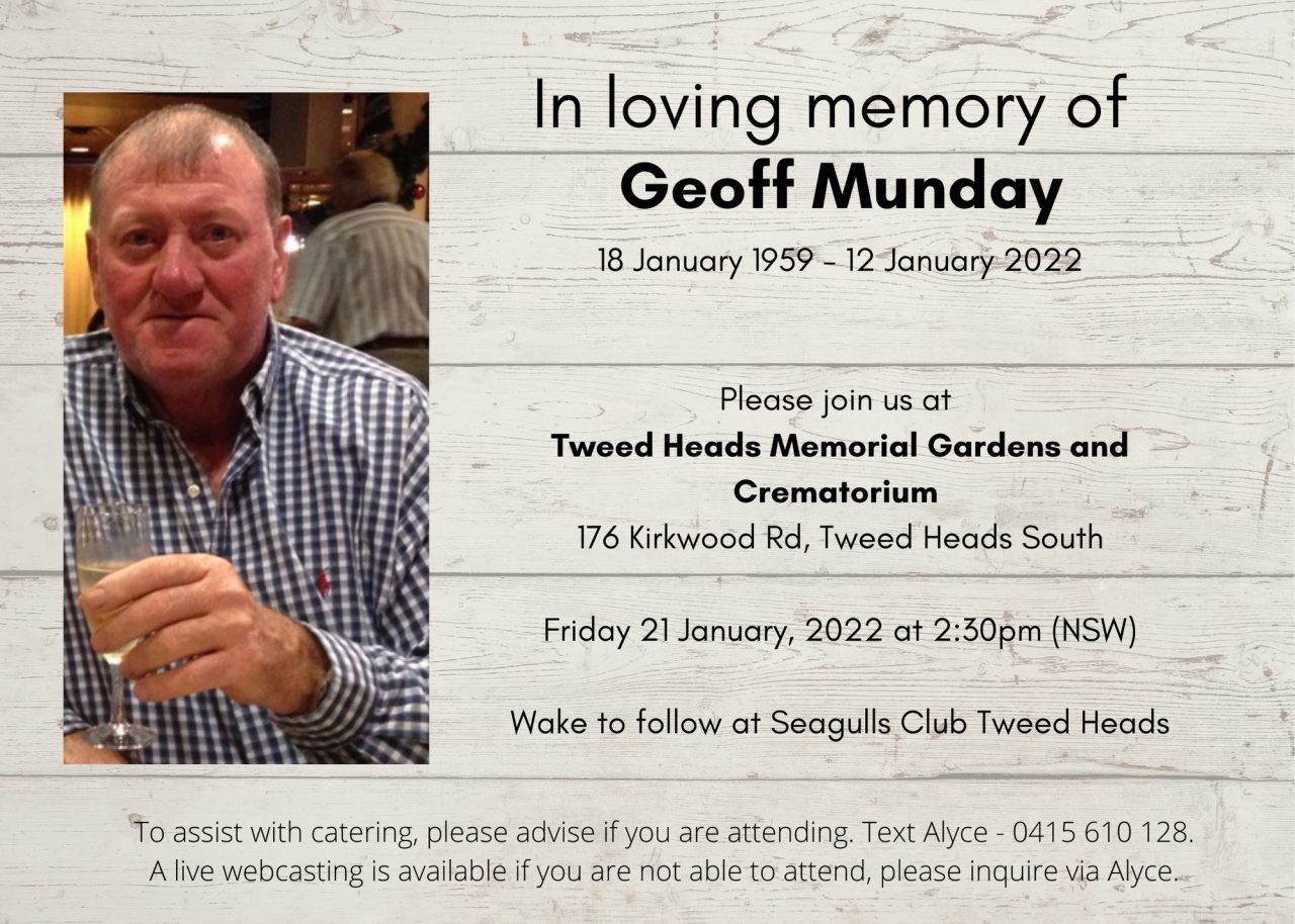 MUNDY, GEOFF - Owens Maranoa Funeral Service Roma Queensland